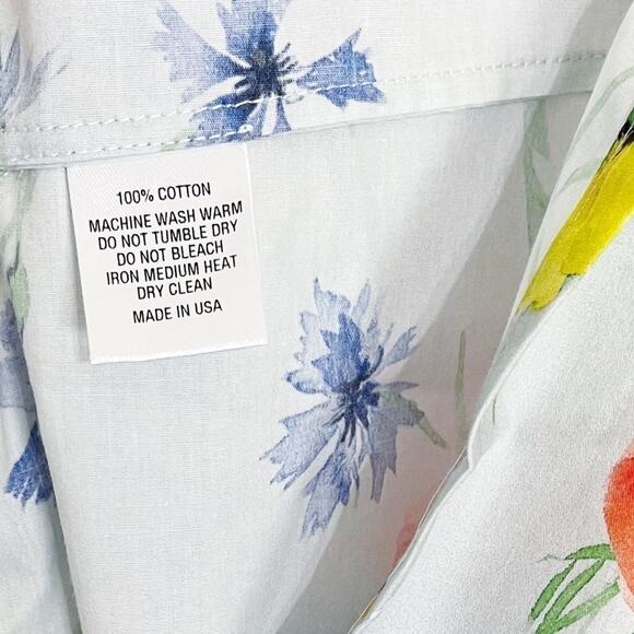 Pearl by Lela Rose Floral Poplin Flounce Hem Dress - Picture 11 of 12